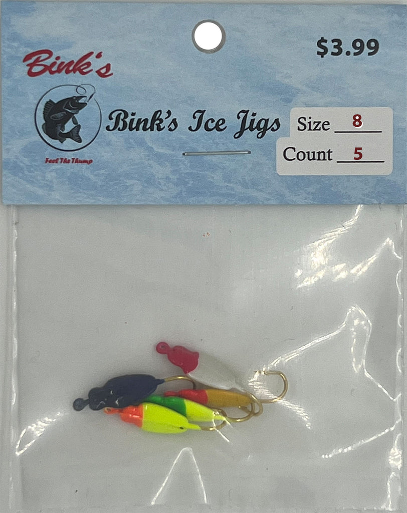 Ice Jig Package 8 -- 3 are Glow