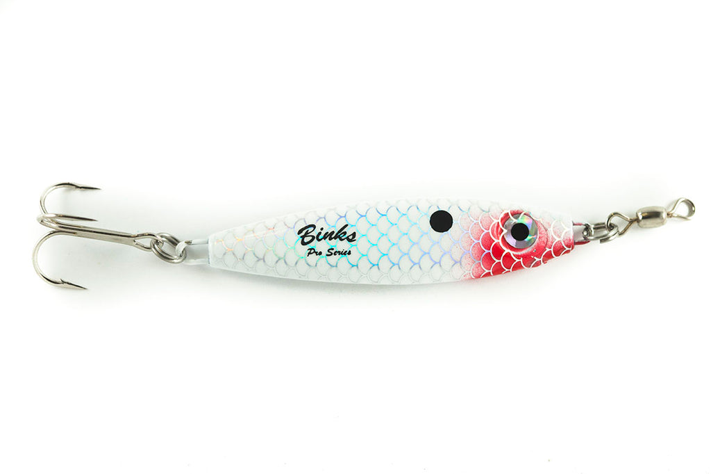 1/2 oz White/Red Throat