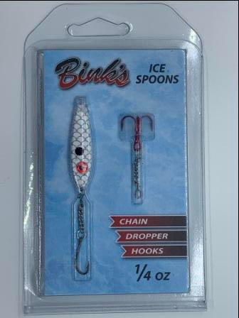 1/4 oz Ice Spoons with Chain Dropper Hooks