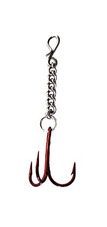 Drop Chain Hook with Red Treble Hook